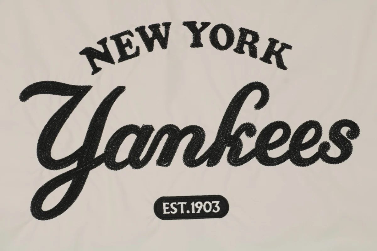 MLB NY Signature Lettering Back Print Hooded Jacket White