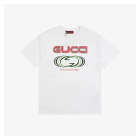 Multi-Element G Letter Print Short-Sleeve T-Shirt White