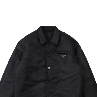 PD Triangle Logo Jacquard Cotton Puffer Jacket1.jpeg