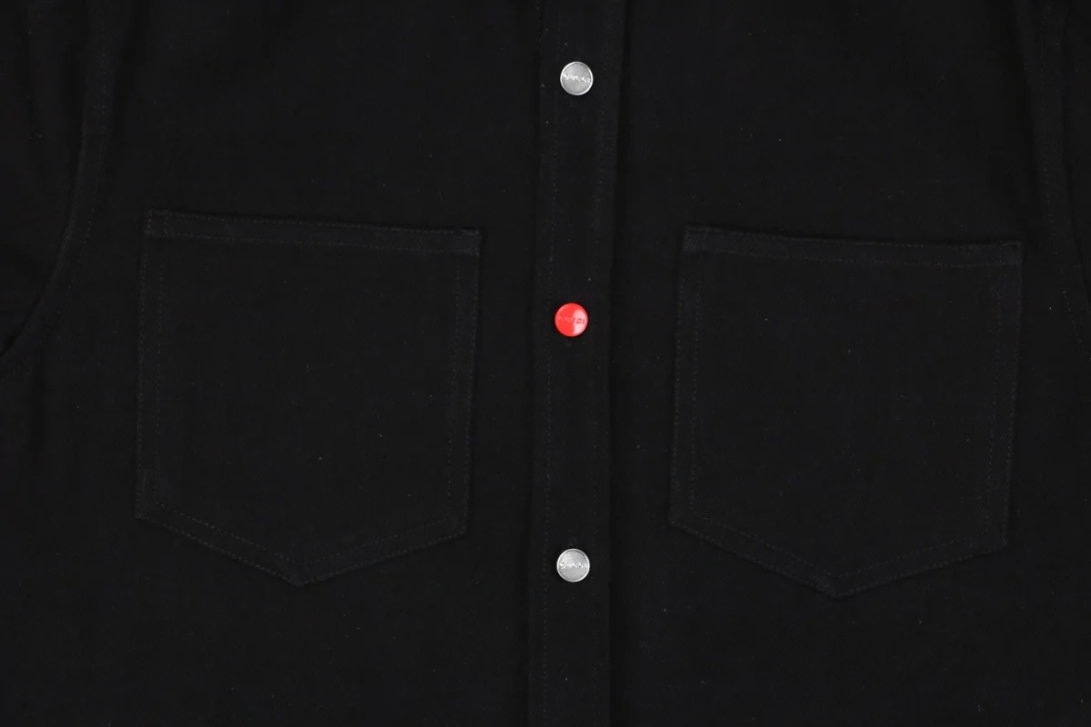 G Red Button Letter Rhinestone-Embellished Shirt