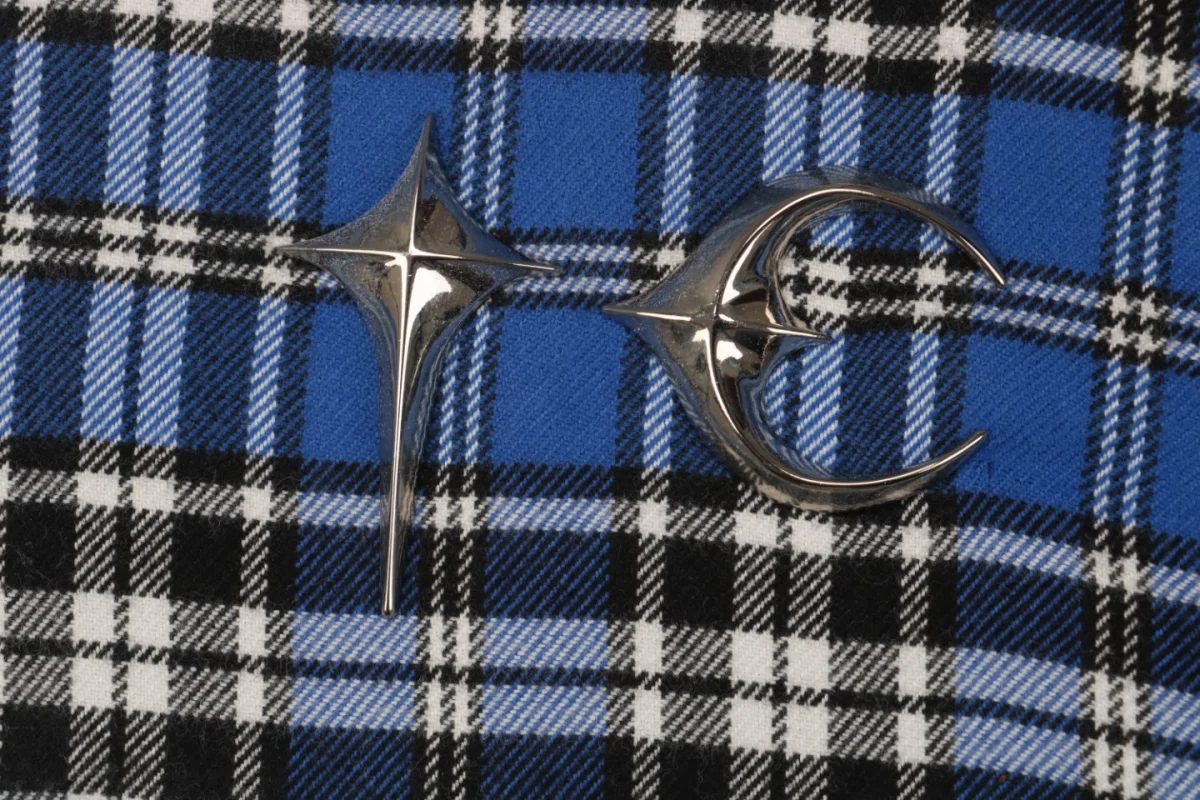 Thug Club Sword Embroidery Plaid Shirt Jacket