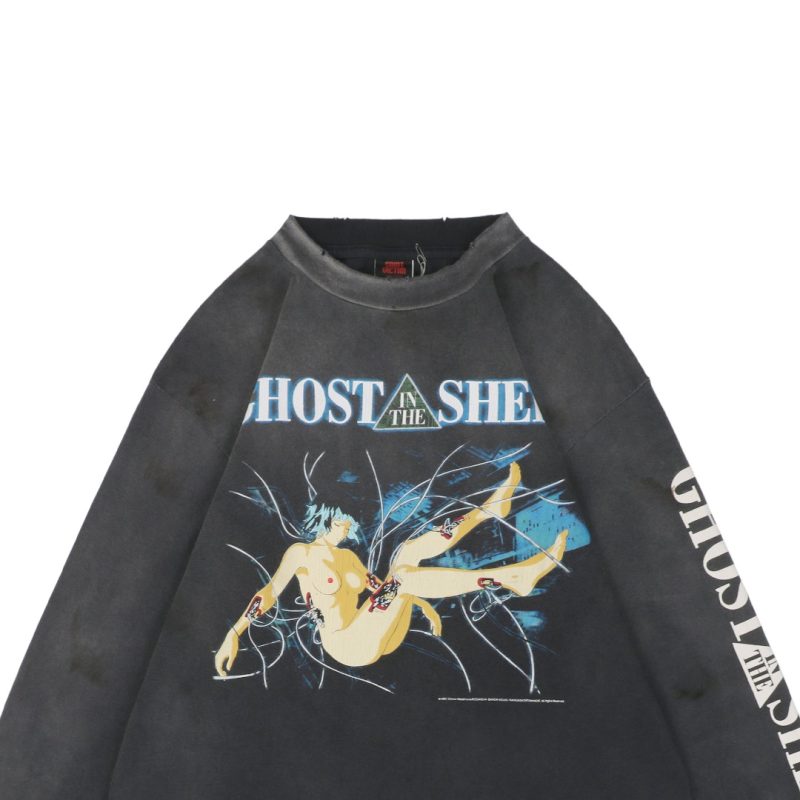 Saint Michael “Sleeping Motoko” Print Long-Sleeve Shirt - Image 2