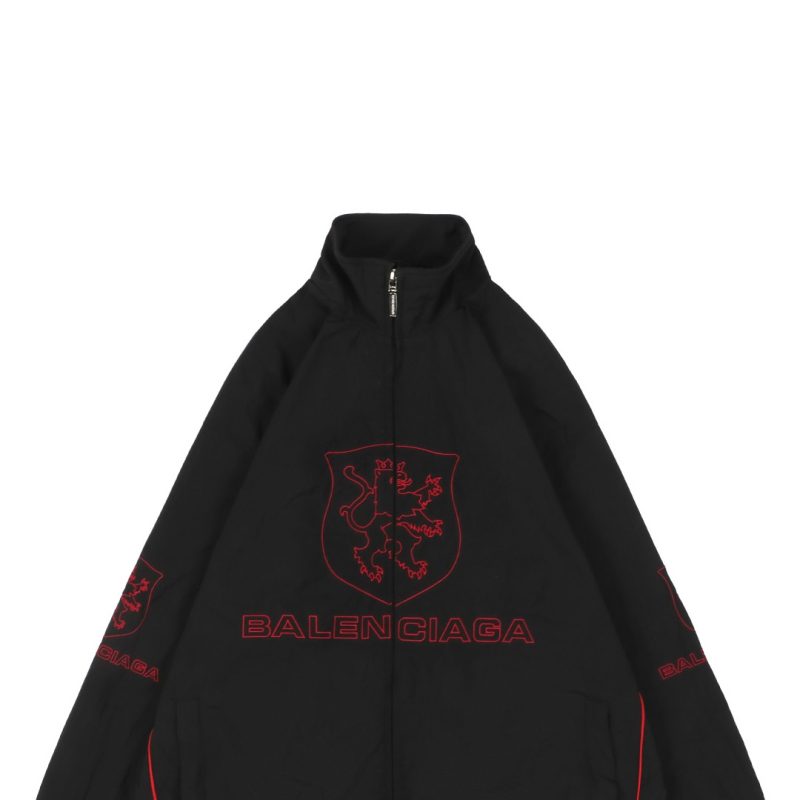 Balenciaga Manchester United Crest Embroidered Stand Collar Jacket - Image 4