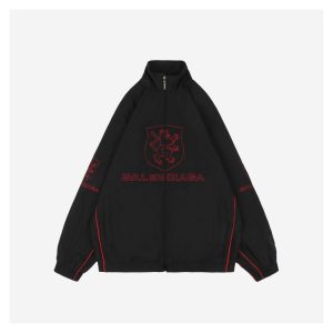 Balenciaga Manchester United Crest Embroidered Stand Collar Jacket