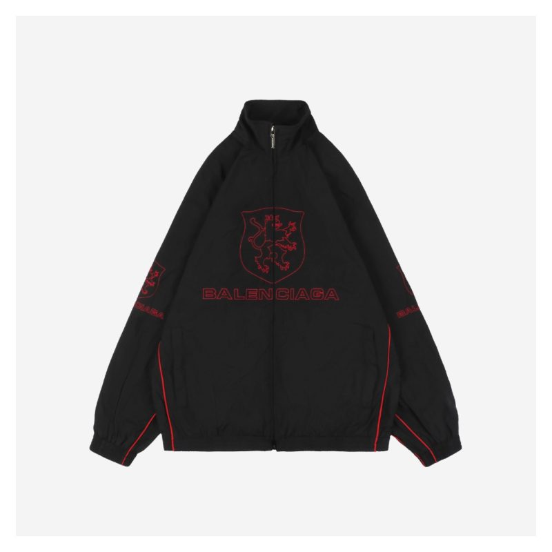 Balenciaga Manchester United Crest Embroidered Stand Collar Jacket