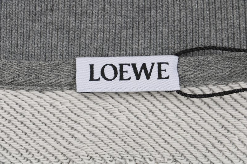 Loewe Back Floral Logo Leather Patch Polo Sweatshirt - Image 8