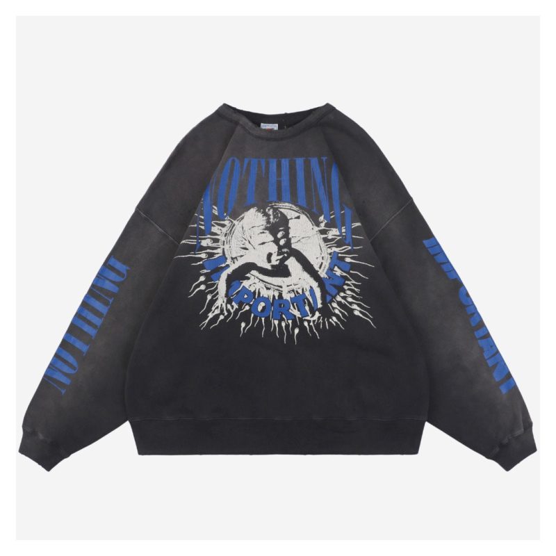 Saint Michael Holy Infant Tadpole Print Crewneck Sweatshirt