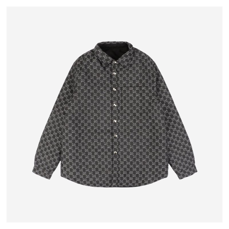 Gucci Black and White All-Over Reversible Jacket