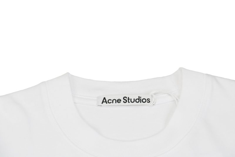 Acne Studios Back 1996 Silicone Letter Print Short-Sleeve Shirt White - Image 5