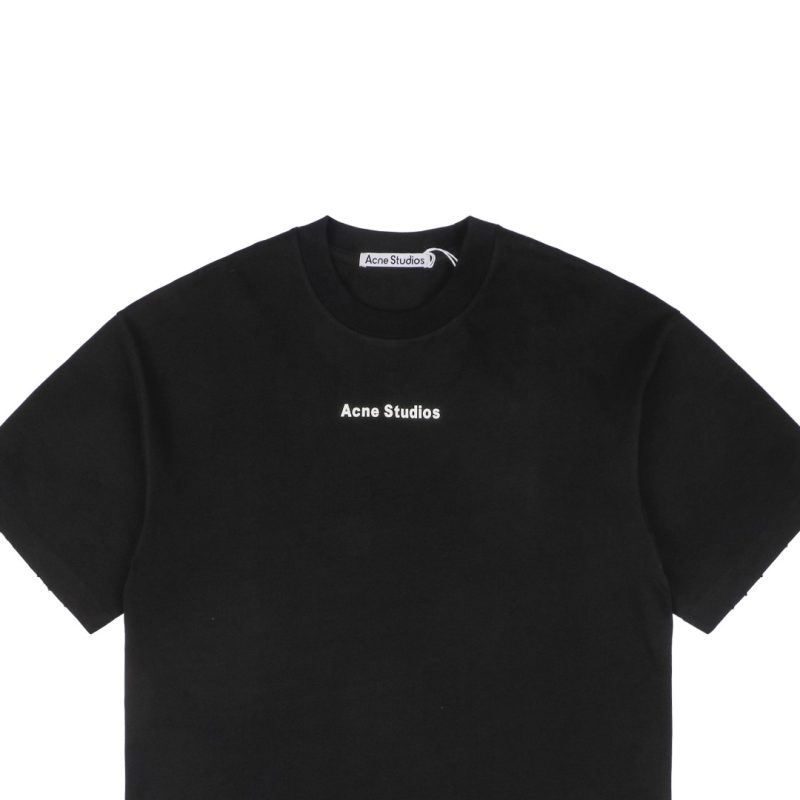 Acne Studios Back 1996 Silicone Letter Print Short-Sleeve Shirt Black - Image 3