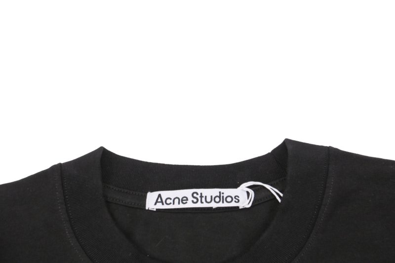 Acne Studios Back 1996 Silicone Letter Print Short-Sleeve Shirt Black - Image 5