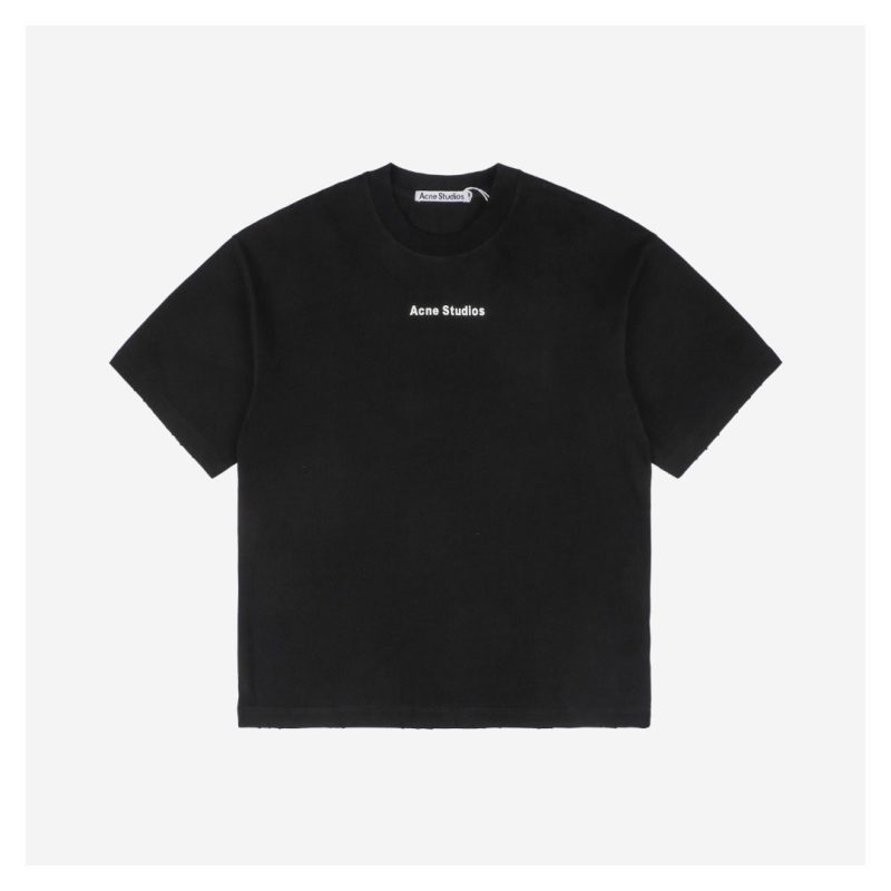 Acne Studios Back 1996 Silicone Letter Print Short-Sleeve Shirt Black - Image 2