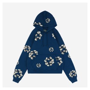 Denim Tears x CPFM Cotton Puff Print Hoodie Dark Blue