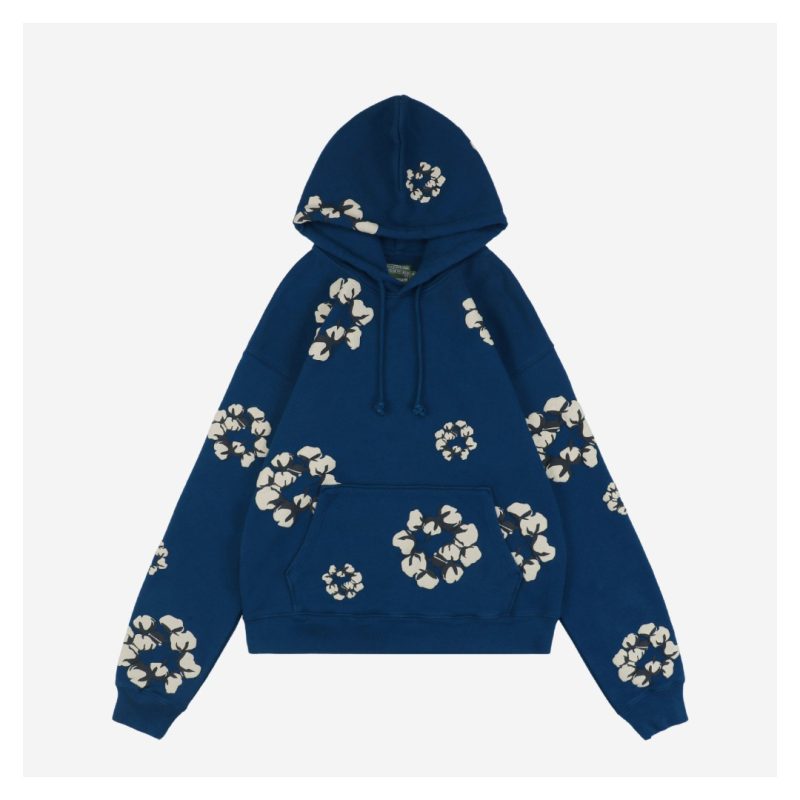 Denim Tears x CPFM Cotton Puff Print Hoodie Dark Blue