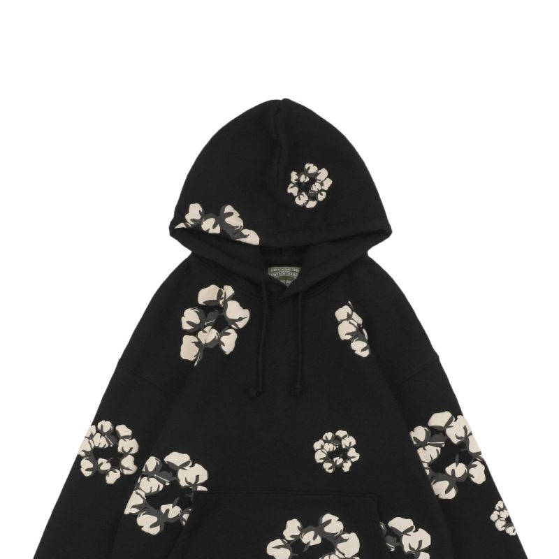 Denim Tears x CPFM Cotton Puff Print Hoodie Black - Image 2