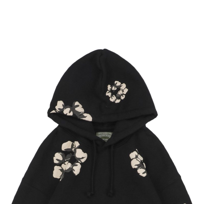 Denim Tears x CPFM Cotton Puff Print Hoodie Black - Image 3