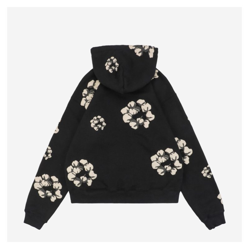 Denim Tears x CPFM Cotton Puff Print Hoodie Black - Image 4