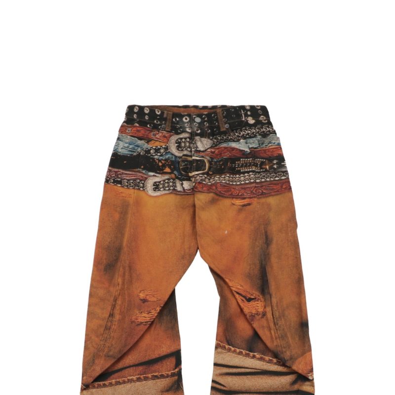 Acne Studios 25SS Multi-Belt Pattern Denim Jeans - Image 4