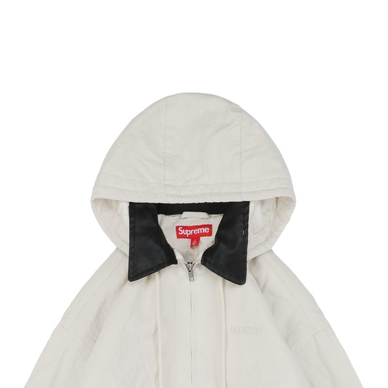 Supreme Small Logo Side Pocket Jacket Grey White - Image 3