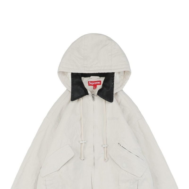 Supreme Small Logo Side Pocket Jacket Grey White - Image 2