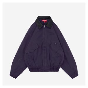 Supreme Small Logo Side Pocket Jacket Dark Purple