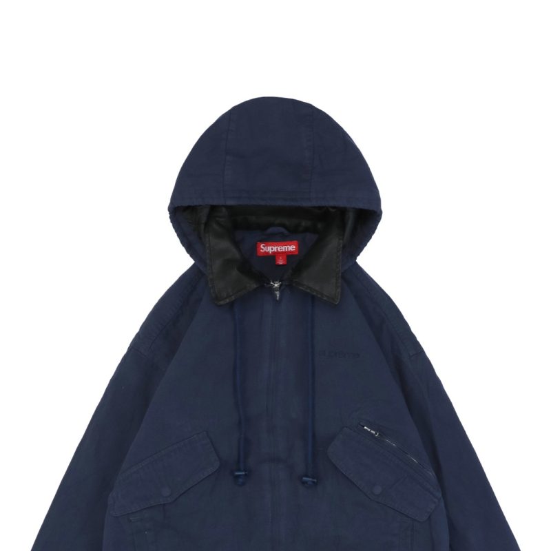 Supreme Small Logo Side Pocket Jacket Dark Blue - Image 2