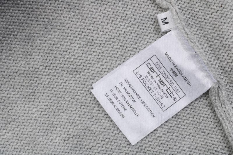 Carhartt Lettering Half-Zip Sweater Grey - Image 9