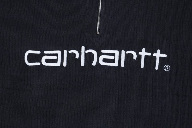 Carhartt Lettering Half-Zip Sweater Black - Image 6