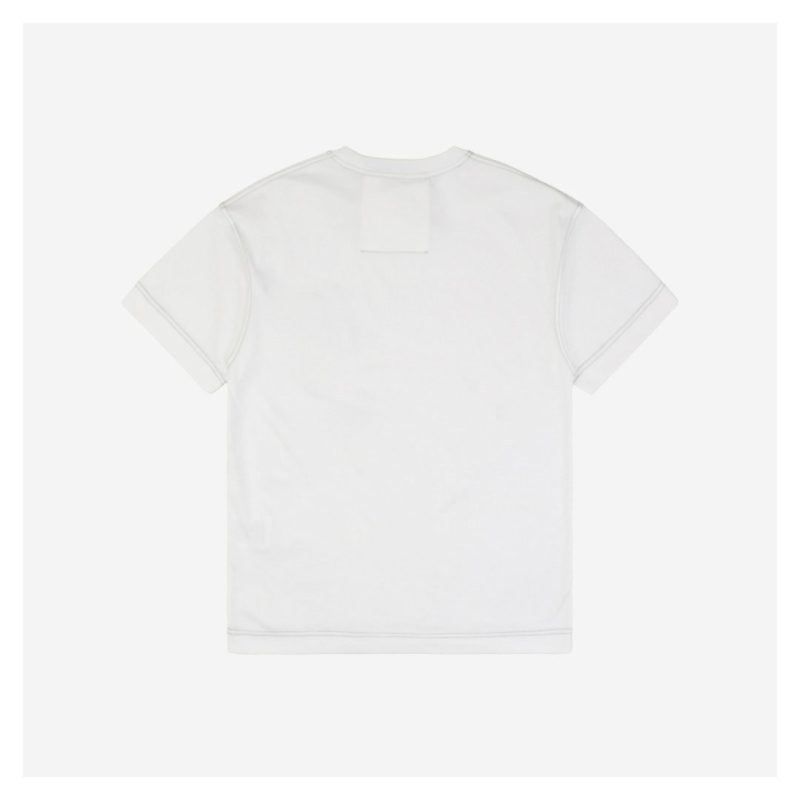 Givenchy Contrast Stitch Leather Embroidery Short-Sleeve Shirt White - Image 4