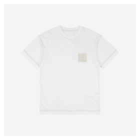 Givenchy Contrast Stitch Leather Embroidery Short-Sleeve Shirt White