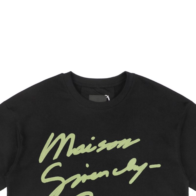 Givenchy Cursive Green Letter Embroidery Short-Sleeve Shirt - Image 3