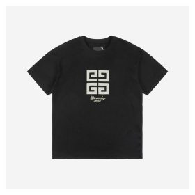 Givenchy Mesh 4G Letter Embroidery Short-Sleeve Shirt