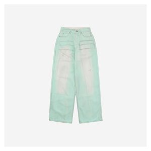 Acne Studios 1981M Fluorescent Mint Green Denim Jeans