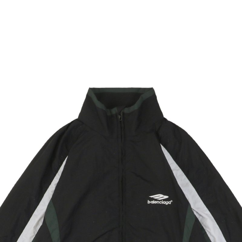 Balenciaga Black, Green, and White Colorblock Jacket - Image 4