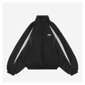 Balenciaga Black, Green, and White Colorblock Jacket