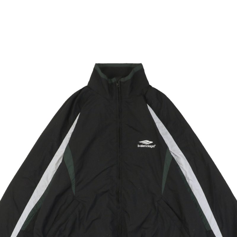 Balenciaga Black, Green, and White Colorblock Jacket - Image 3