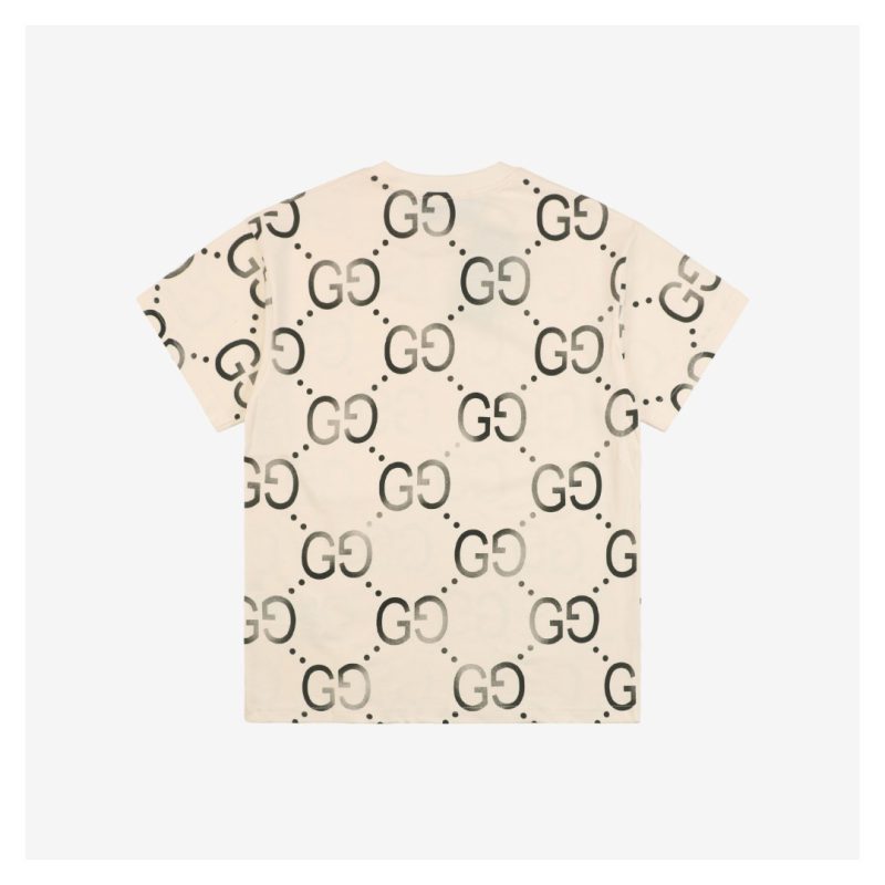 Gucci Gradient Double-G Print Short-Sleeve T-Shirt Beige - Image 2