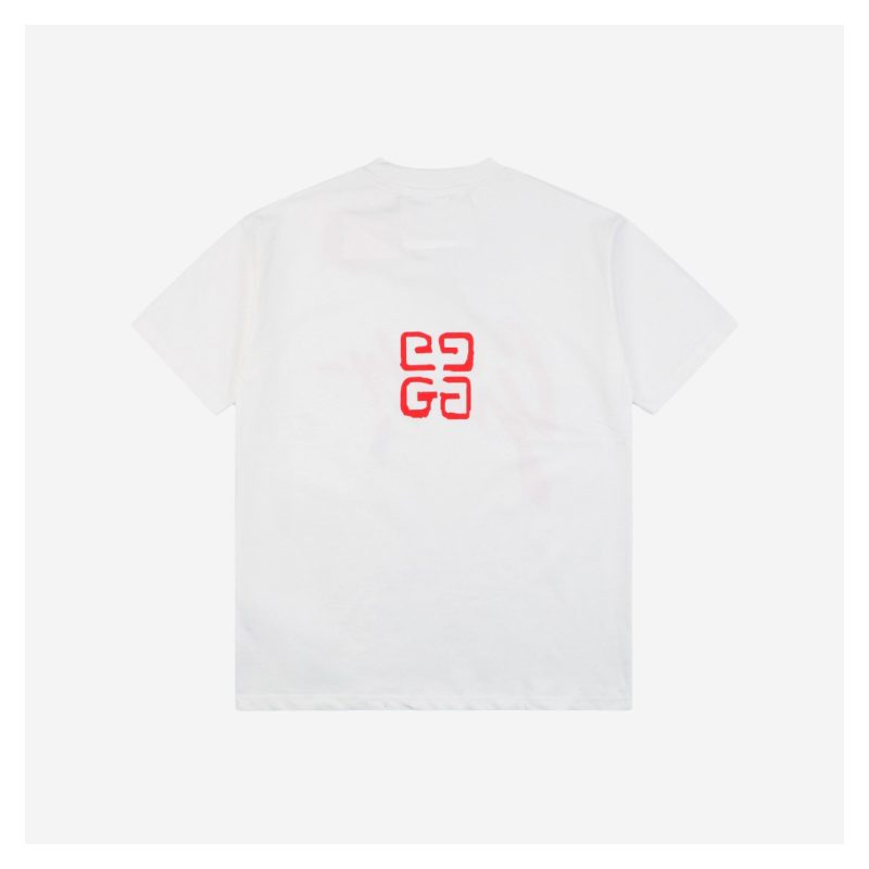 Givenchy Graffiti Lipstick Letter Print Short-Sleeve T-Shirt White - Image 2