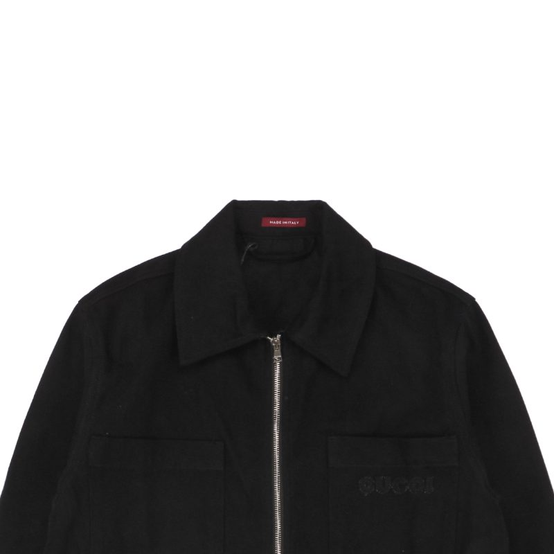 Gucci Back G Letter Heat-Applied Diamond Embellishment Cargo Jacket - Image 3