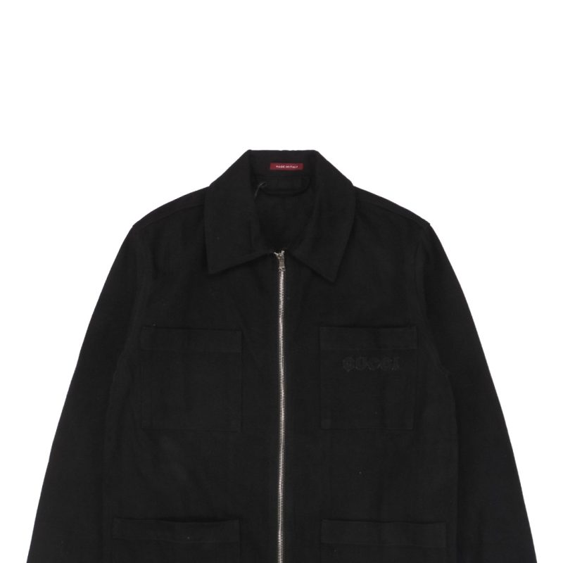 Gucci Back G Letter Heat-Applied Diamond Embellishment Cargo Jacket - Image 2