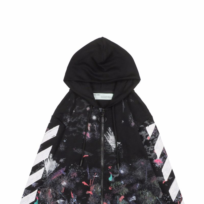 OFF-WHITE CO Virgil Starry Sky Firework Splatter Arrow Zip Jacket - Image 2