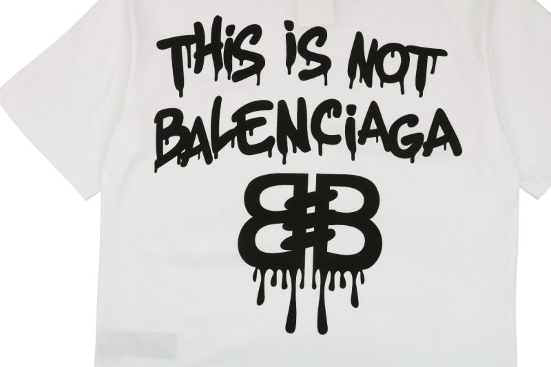 Balenciaga Double-B Graffiti Letter Print Short-Sleeve T-Shirt - Image 5