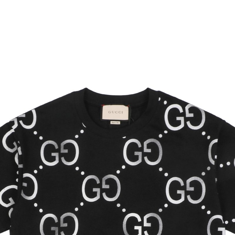 Gucci Gradient Double-G Print Short-Sleeve T-Shirt Black - Image 4