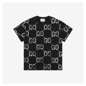 Gucci Gradient Double-G Print Short-Sleeve T-Shirt Black