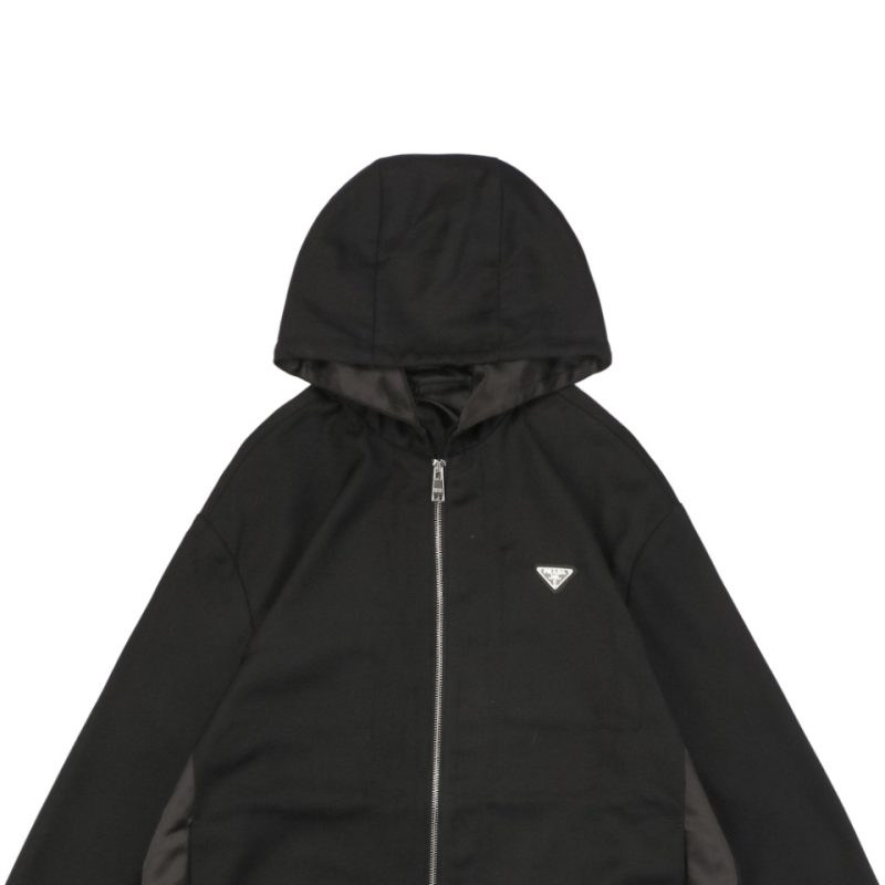 PD Triangle Logo Patchwork Zip-Up Hooded Jacket - Image 2