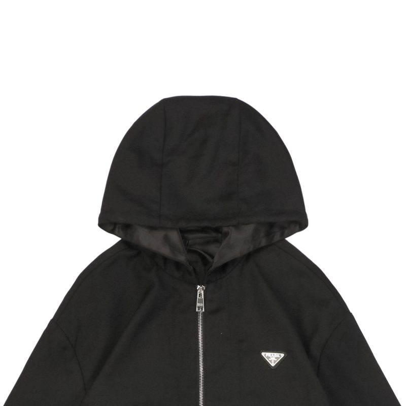 PD Triangle Logo Patchwork Zip-Up Hooded Jacket - Image 3