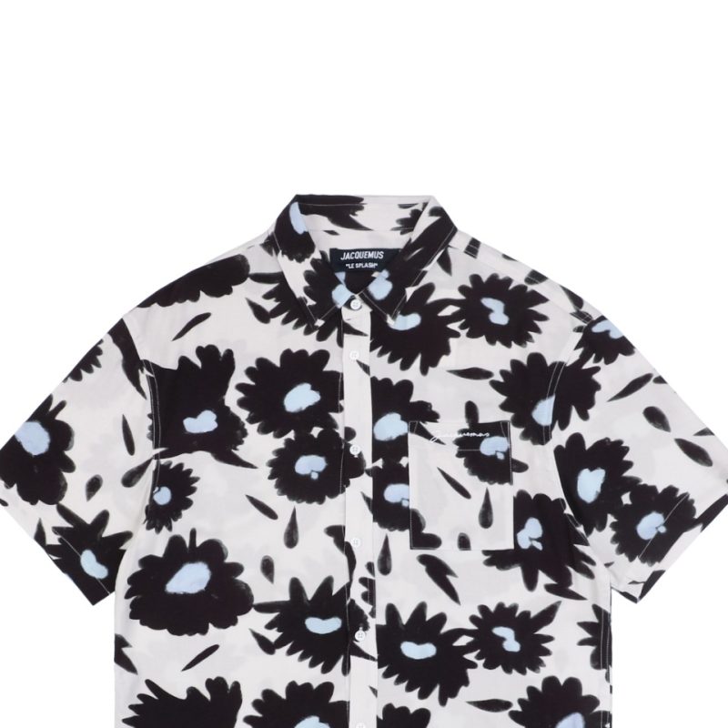 Jacquemus All-Over Floral Print Short-Sleeve Shirt - Image 3