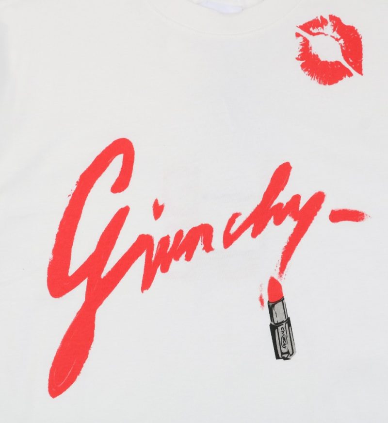 Givenchy Graffiti Lipstick Letter Print Short-Sleeve T-Shirt White - Image 5