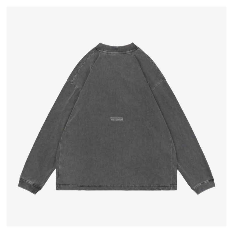 Acne Studios Back Transparent Logo Washed Long-Sleeve Shirt - Image 4