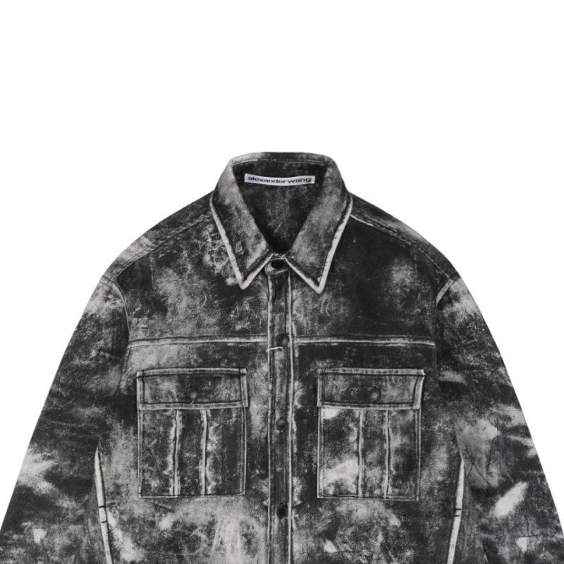 Alexander Wang Distressed Print Graphic Jacket - Image 2